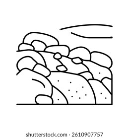 rapids river line icon vector. rapids river sign. isolated contour symbol black illustration