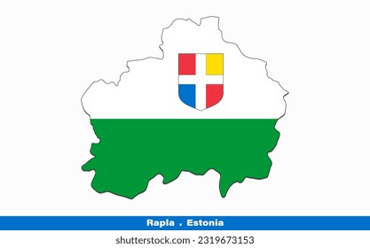 Rapla Flag - Grafschaften von Estland (Vektorgrafik)