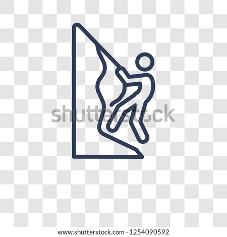 Rappelling icon. Trendy Rappelling logo concept on transparent background from Activity and Hobbies collection