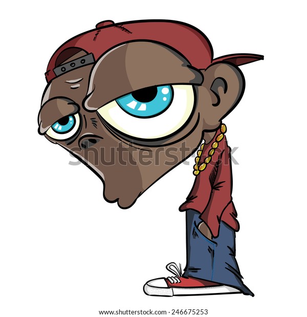 Rapper Cute Rapper Big Eyes Stock Vector (Royalty Free) 246675253 ...