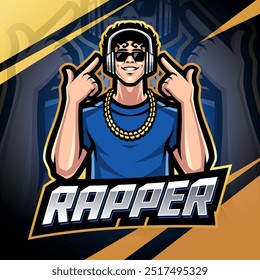 Rapper esport mascot logo design