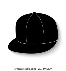 rapper hat icon - vector illustration with shadow