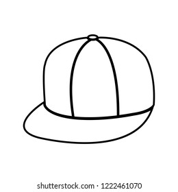 Rapper hat - vector icon without  fill