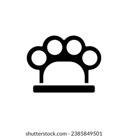 Rapper Knuckle Filled Icon Vector Illustration