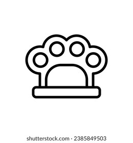 Rapper KnuckleOutline Icon Vector Illustration