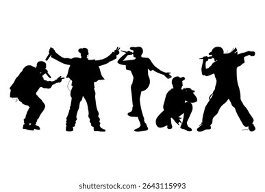 Rapper Music Silhouette Vector Pack