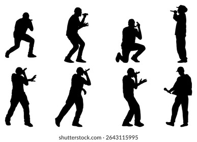 Rapper Music Silhouette Vector Pack