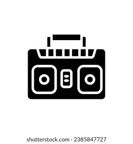 Rapper Radio Filled Icon Vector Illustration