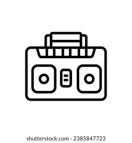 Rapper Radio Outline Icon Vector Illustration