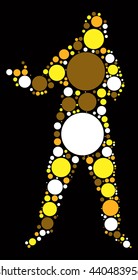 rapper shape vector design by color point