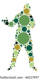 rapper shape vector design by color point