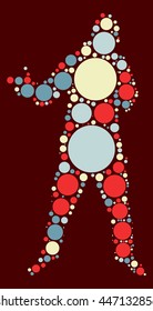 rapper shape vector design by color point