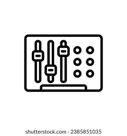 Rapper Sound Mixer Outline Icon Vector Illustration