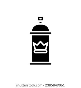 Rapper Spray Paint Filled Icon Vector Illustration