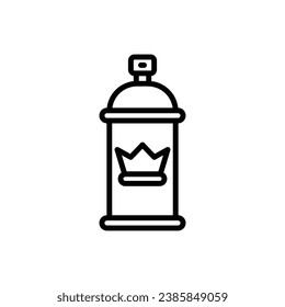 Rapper Spray Paint Outline Icon Vector Illustration