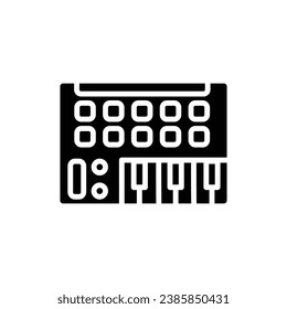 Rapper Synthesizer Filled Icon Vector Illustration