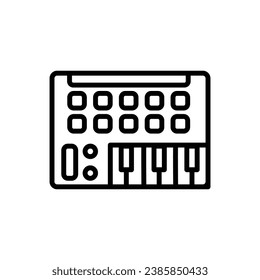 Rapper Synthesizer Outline Icon Vector Illustration