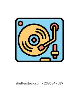 Rapper Turntable Icon Vector Illustration