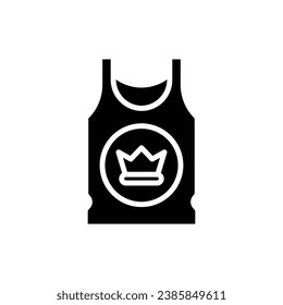 Rapper Undershirt Filled Icon Vector Illustration