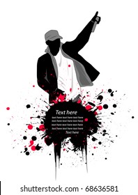 rapper vector illustration