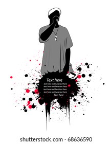 rapper vector illustration