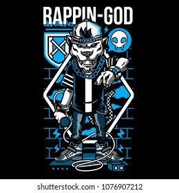 Rappin God Illustration