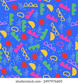 rapport background endless background royal blue colorful vector children's illustration cartoon fashion fashion