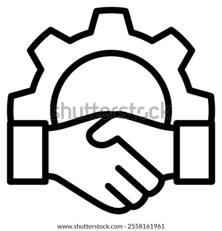 Rapport Building icon line vector illustration