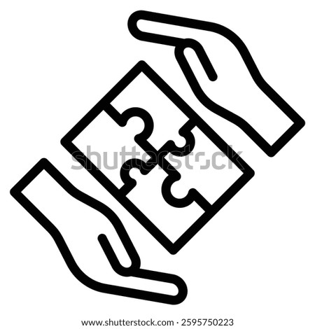 Rapport Building icon line vector illustration
