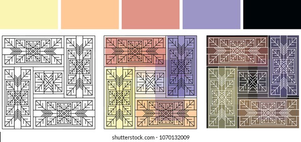 rapport with dinamic colours and black lines