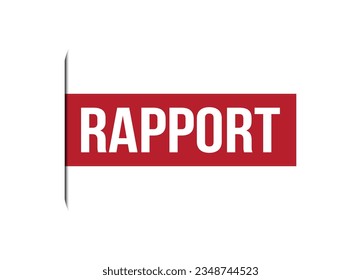 rapport red vector banner illustration isolated on white background