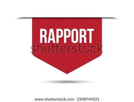 rapport red vector banner illustration isolated on white background