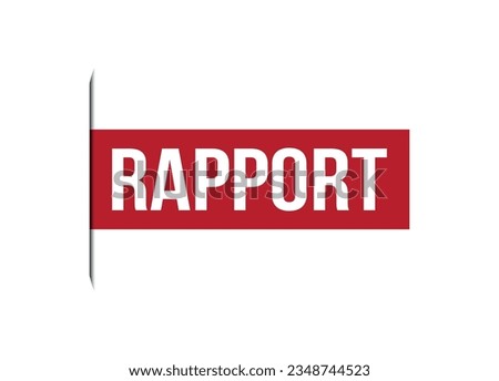 rapport red vector banner illustration isolated on white background