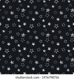 Rapport Stars, star, seamless pattern of stars, black and white, illustration, vector, rotating print.