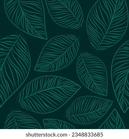 rapport vector leaves, green wallpaper , delicate print, design for fabric, banner, background, nature vector