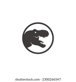 Raptor Dinosaur T Rex Logo design icon mascot
