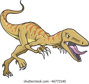 Raptor Dinosaur Vector Illustration