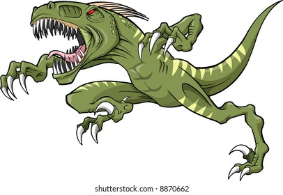 Raptor Dinosaur Vector Illustration