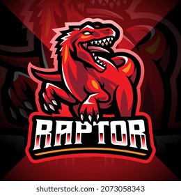 Raptor esport mascot logo design