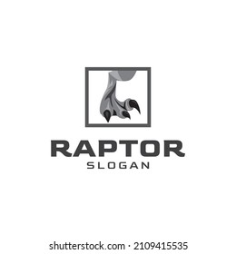 Raptor foot logo design template