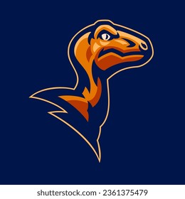 Raptor Head Mascot Vector logo style