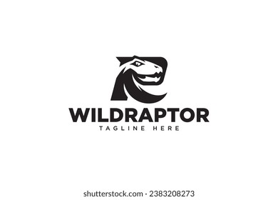 raptor with letter R modern logo design for sport and gaming company