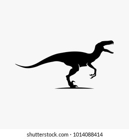 Raptor logo design inspiration, dinosaur logo design isolated on white background