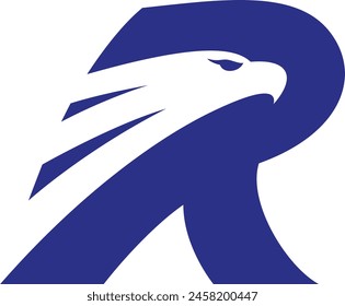 Raptor Logo. Letter R with Eagle Head 