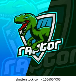 raptor mascot esport logo design