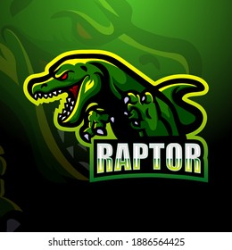 Raptor Mascot Esport Logo Design Stock Vector (Royalty Free) 1886564425 ...