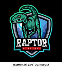 Raptor mascot. esport logo design