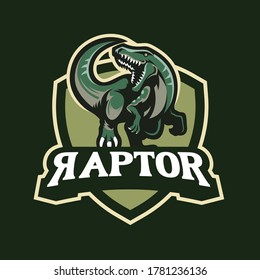 Raptor Mascot Gaming Esport Logo Template