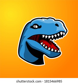 Raptor mascot gaming logo design vector with modern illustration concept style for badge, emblem and t shirt printing. Angy raptor illustration for sport and e-sport team