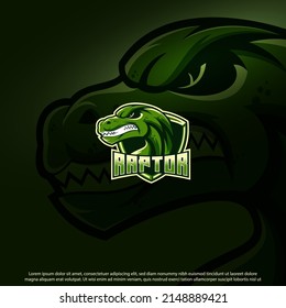 Raptor mascot logo design good use for symbol identyti emblem badge and more.